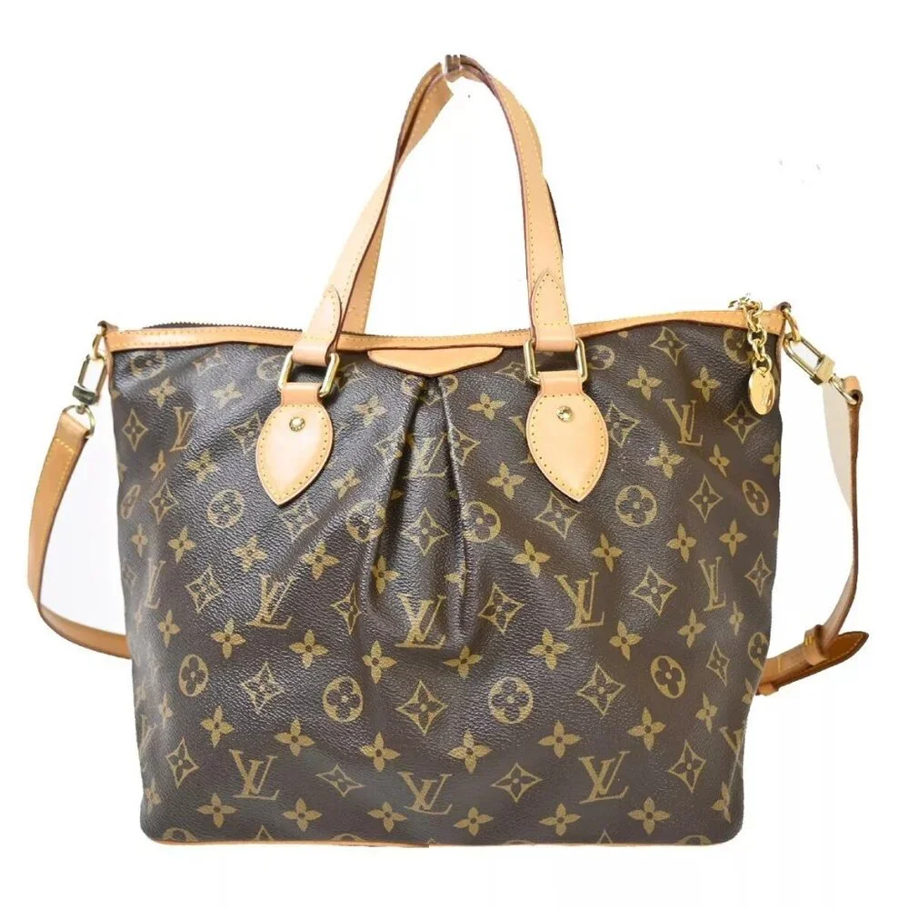 LOUIS VUITTON Palermo PM 2Way Shoulder Hand Bag Monogram Brown